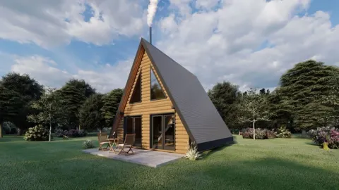 Montažna kuća A-Frame 02, 55 m², Montažne Box Kuće