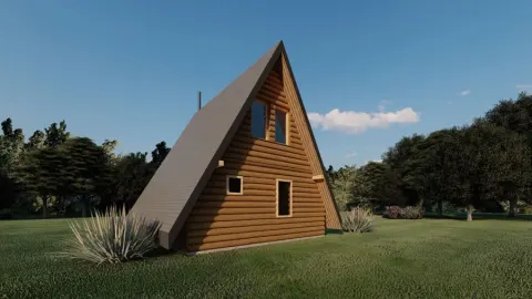 Montažna kuća A-Frame 02, 55 m², Montažne Box Kuće