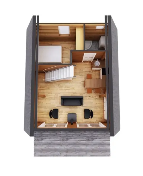 Montažna kuća A-Frame 02, 55 m², Montažne Box Kuće