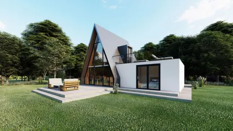 Montažna kuća A-Frame 03, 80 m², Montažne Box Kuće