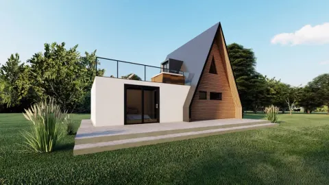 Montažna kuća A-Frame 03, 80 m², Montažne Box Kuće