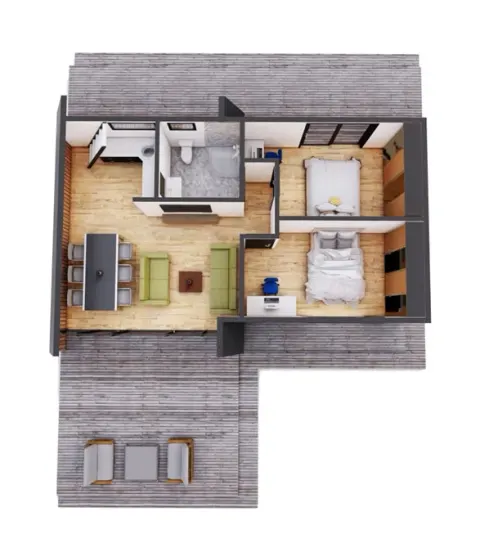Montažna kuća A-Frame 03, 80 m², Montažne Box Kuće