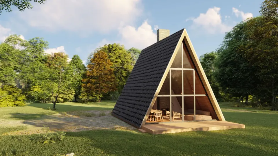 Montažna kuća A-Frame 04, 80 m², Montažne Box Kuće