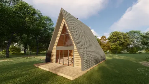 Montažna kuća A-Frame 05, 85 m², Montažne Box Kuće