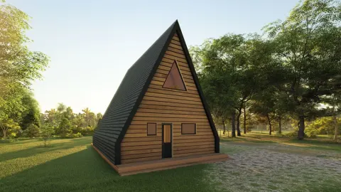 Montažna kuća A-Frame 05, 85 m², Montažne Box Kuće