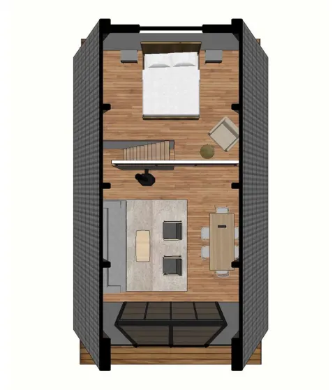 Montažna kuća A-Frame 05, 85 m², Montažne Box Kuće