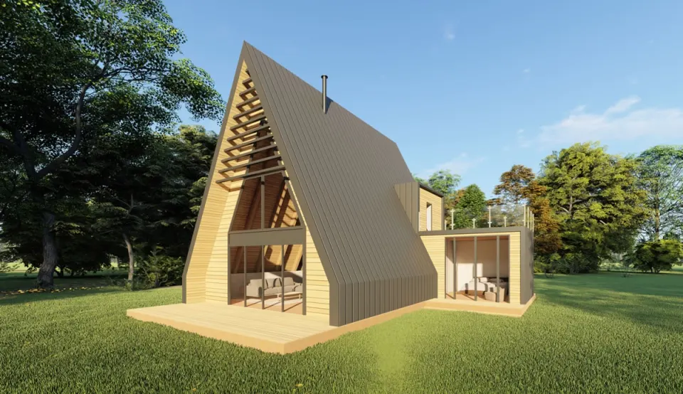 Montažna kuća A-Frame 07, 95 m², Montažne Box Kuće