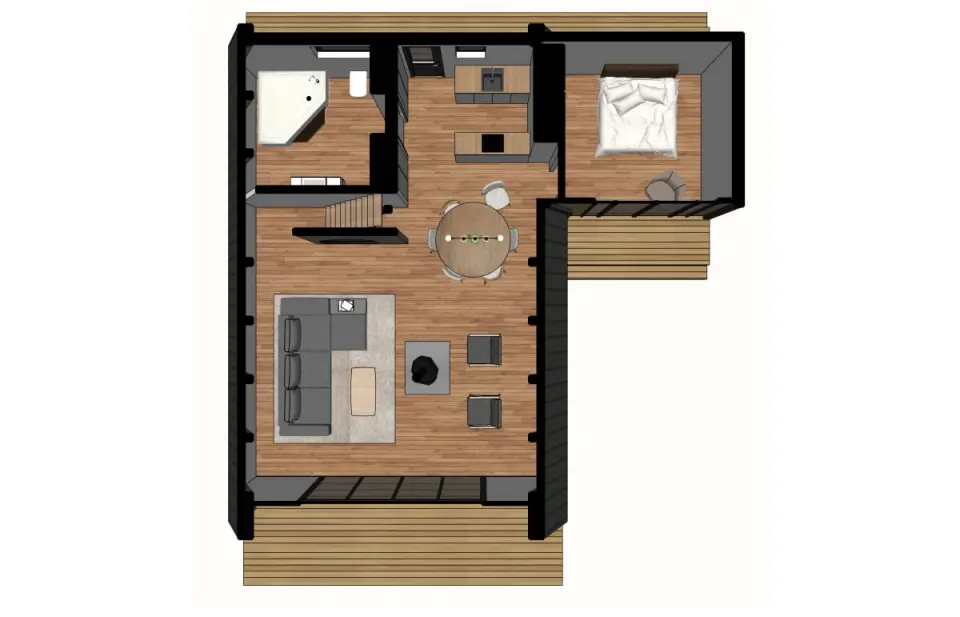 Montažna kuća A-Frame 07, 95 m², Montažne Box Kuće