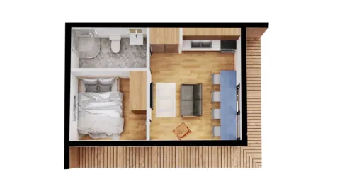 Montažna kuća Box kuća 04, 24 m², Montažne Box Kuće