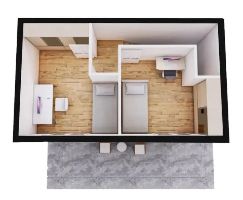 Montažna kuća Box kuća 09, 64 m², Montažne Box Kuće
