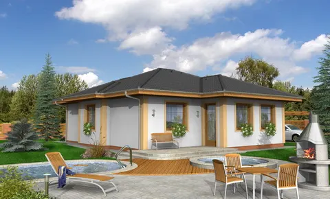 Montažna kuća Bungalow 74, 74 m², Monthaus (Montažne kuće Jevtić)