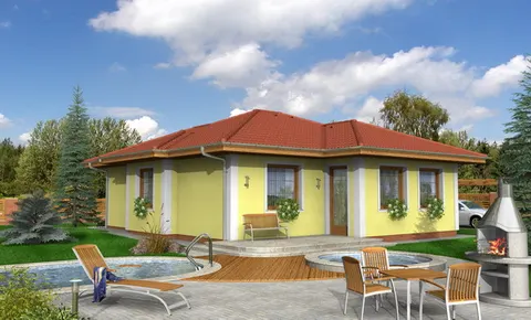 Montažna kuća Bungalow 74, 74 m², Monthaus (Montažne kuće Jevtić)