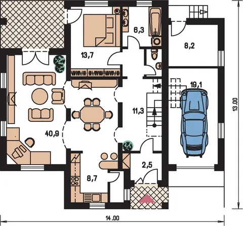 Montažna kuća Bungalow 81, 81 m², Monthaus (Montažne kuće Jevtić)