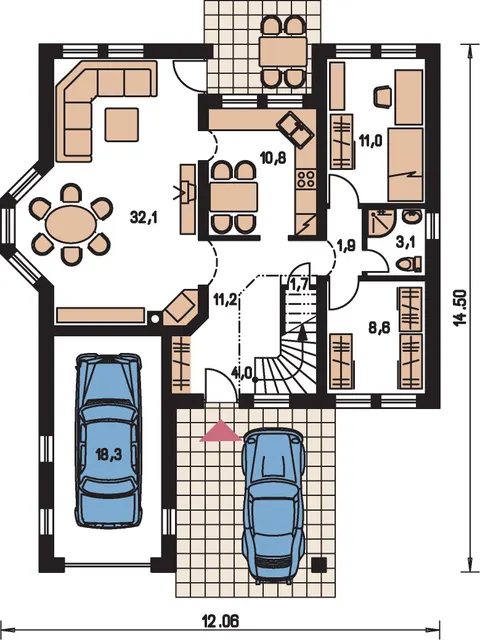 Montažna kuća Bungalow 89, 89 m², Monthaus (Montažne kuće Jevtić)
