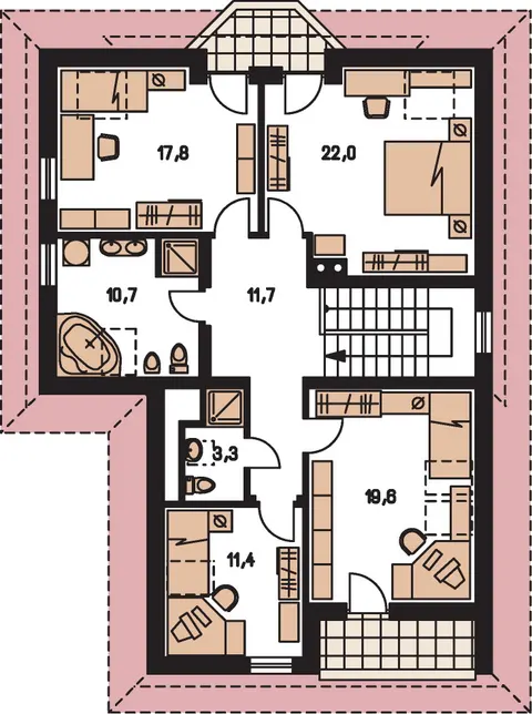 Montažna kuća Elegant 121, 121 m², Monthaus (Montažne kuće Jevtić)