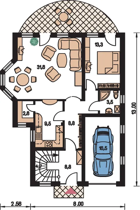Montažna kuća Elegant 123, 123 m², Monthaus (Montažne kuće Jevtić)