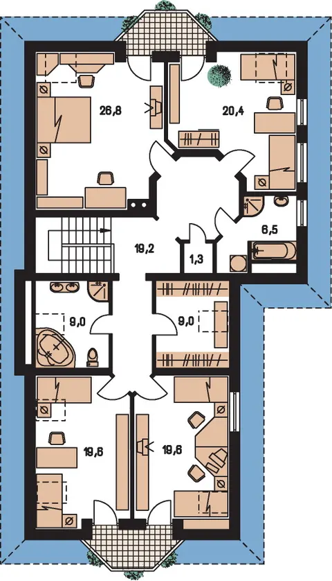 Montažna kuća Elegant 160, 160 m², Monthaus (Montažne kuće Jevtić)