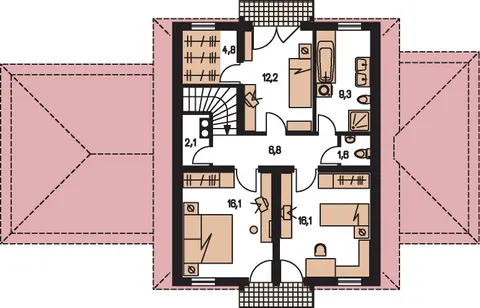 Montažna kuća Horizont 64, 64 m², Monthaus (Montažne kuće Jevtić)