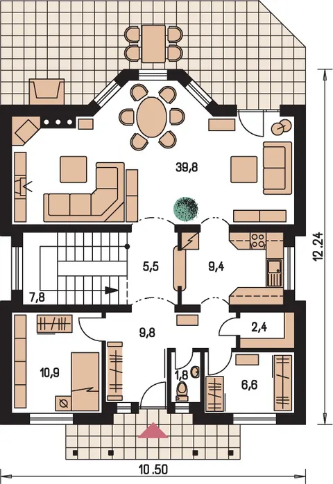 Montažna kuća Klassik 133, 133 m², Monthaus (Montažne kuće Jevtić)
