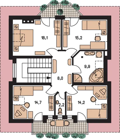 Montažna kuća Klassik 133, 133 m², Monthaus (Montažne kuće Jevtić)