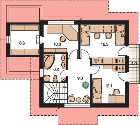Montažna kuća Klassik 142, 142 m², Monthaus (Montažne kuće Jevtić)