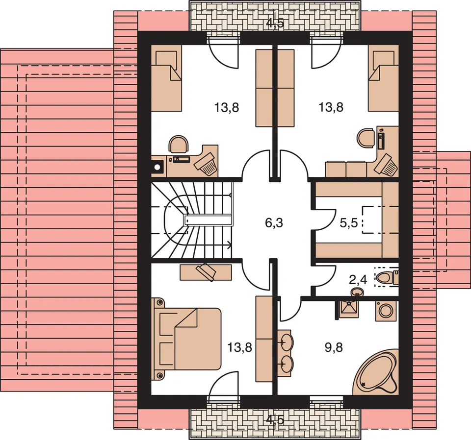 Montažna kuća Klassik 149, 149 m², Monthaus (Montažne kuće Jevtić)