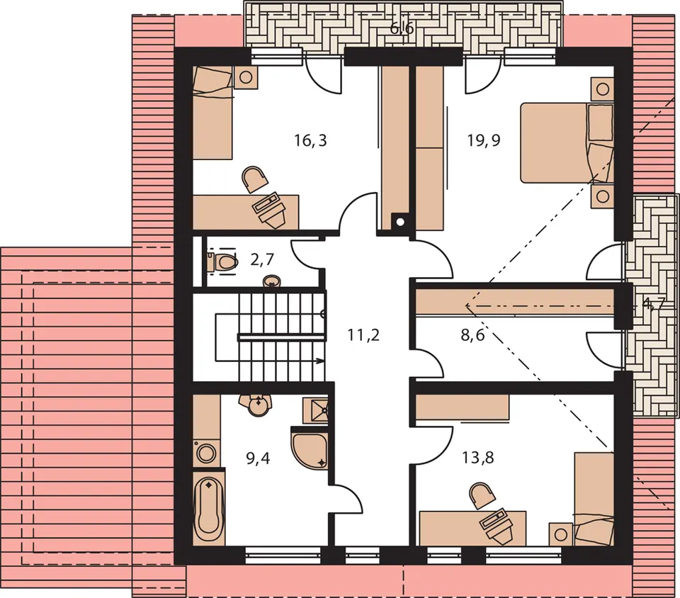 Montažna kuća Klassik 150, 150 m², Monthaus (Montažne kuće Jevtić)