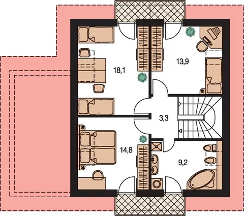 Montažna kuća Klassik 157, 157 m², Monthaus (Montažne kuće Jevtić)