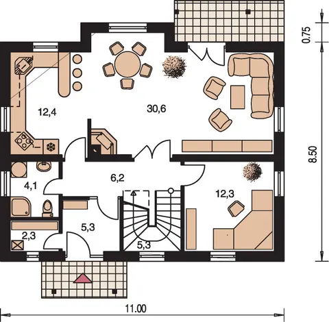 Montažna kuća Klassik 158, 158 m², Monthaus (Montažne kuće Jevtić)