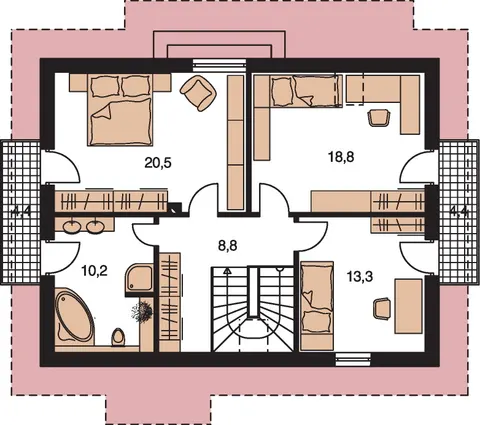 Montažna kuća Klassik 158, 158 m², Monthaus (Montažne kuće Jevtić)