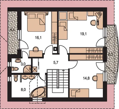 Montažna kuća Klassik 163, 163 m², Monthaus (Montažne kuće Jevtić)