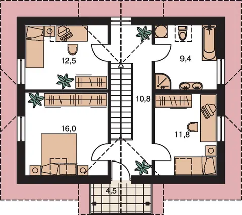 Montažna kuća Klassik 167, 167 m², Monthaus (Montažne kuće Jevtić)
