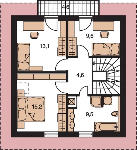 Montažna kuća Kompakt 34, 34 m², Monthaus (Montažne kuće Jevtić)