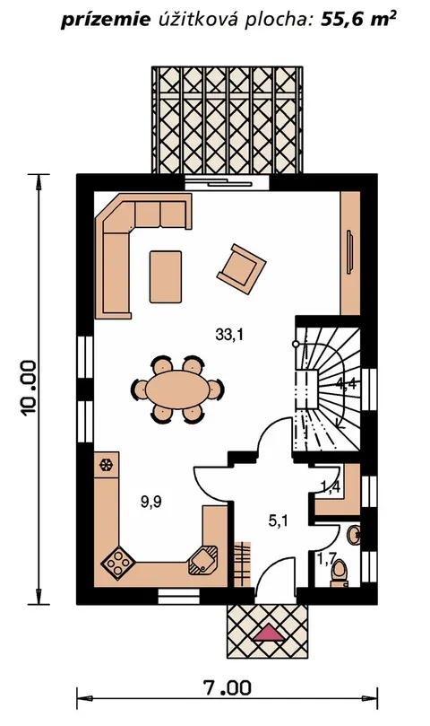 Montažna kuća Kompakt 35, 35 m², Monthaus (Montažne kuće Jevtić)