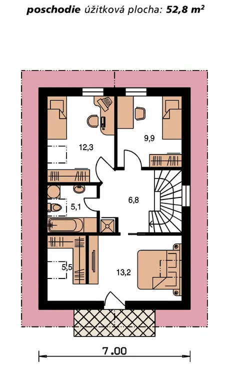 Montažna kuća Kompakt 35, 35 m², Monthaus (Montažne kuće Jevtić)