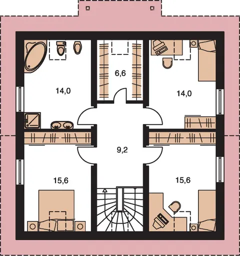 Montažna kuća Kompakt 36, 36 m², Monthaus (Montažne kuće Jevtić)