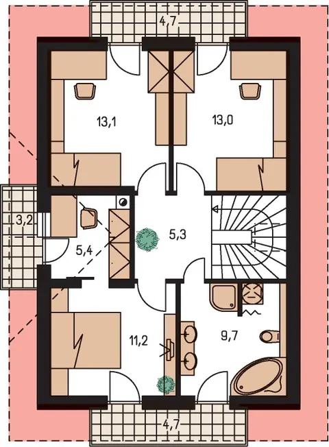 Montažna kuća Kompakt 37, 37 m², Monthaus (Montažne kuće Jevtić)
