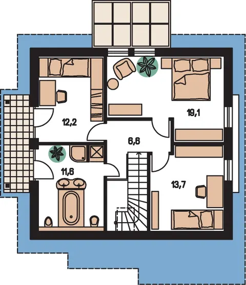 Montažna kuća Kompakt 47, 47 m², Monthaus (Montažne kuće Jevtić)