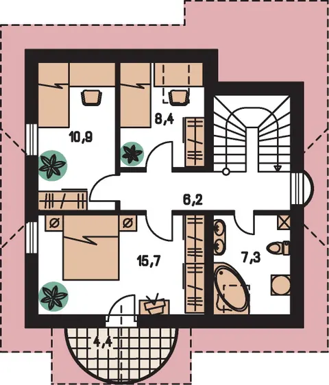 Montažna kuća Milenium 225, 225 m², Monthaus (Montažne kuće Jevtić)