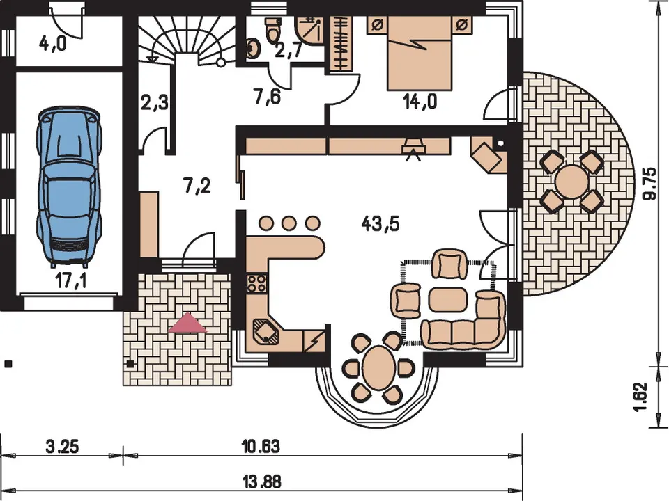 Montažna kuća Milenium 226, 226 m², Monthaus (Montažne kuće Jevtić)