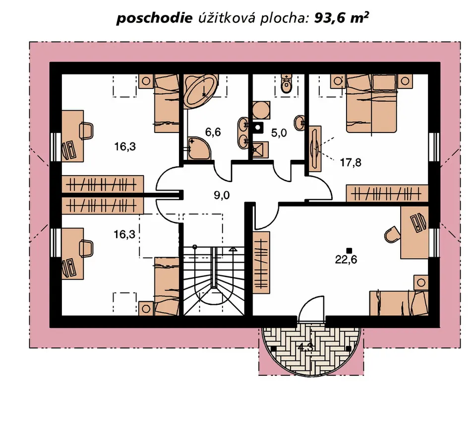 Montažna kuća Milenium 230, 230 m², Monthaus (Montažne kuće Jevtić)