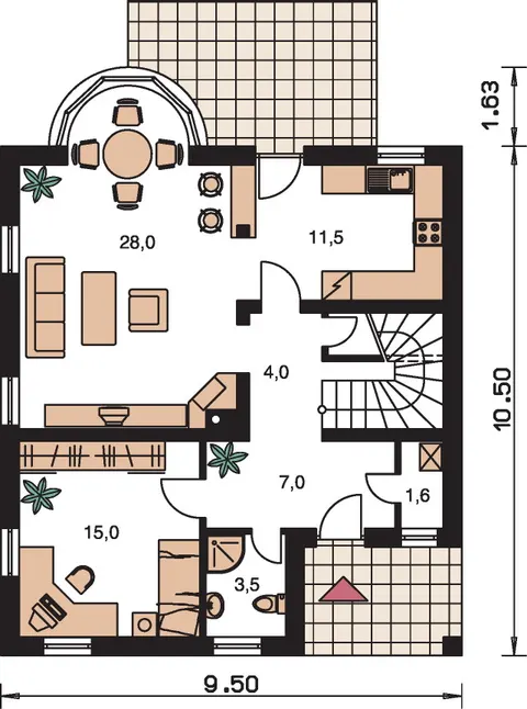 Montažna kuća Milenium 234, 234 m², Monthaus (Montažne kuće Jevtić)