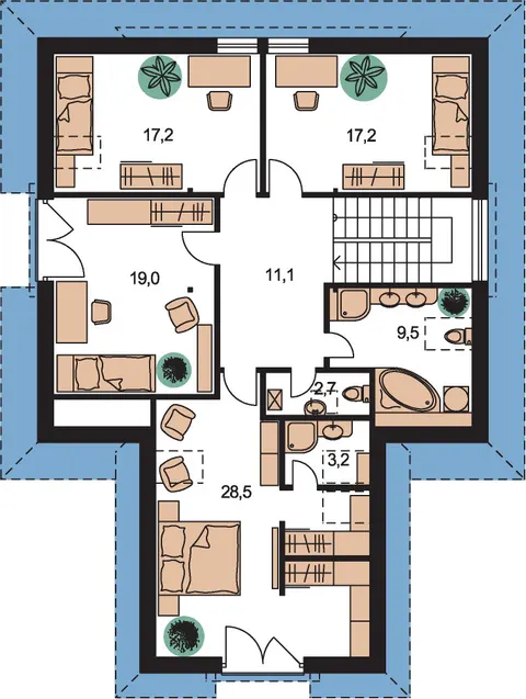 Montažna kuća Nova 223, 223 m², Monthaus (Montažne kuće Jevtić)