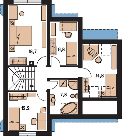Montažna kuća Porto 21, 21 m², Monthaus (Montažne kuće Jevtić)
