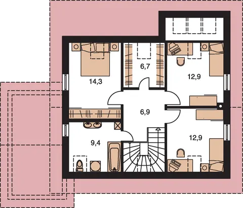 Montažna kuća Premier 189, 189 m², Monthaus (Montažne kuće Jevtić)