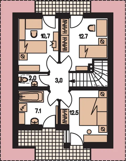 Montažna kuća Premier 86, 86 m², Monthaus (Montažne kuće Jevtić)