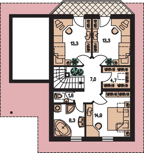 Montažna kuća Premier 92, 92 m², Monthaus (Montažne kuće Jevtić)
