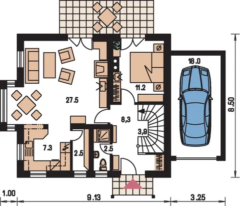 Montažna kuća Premier 93, 93 m², Monthaus (Montažne kuće Jevtić)