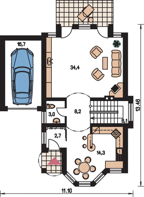 Montažna kuća Premier 95, 95 m², Monthaus (Montažne kuće Jevtić)