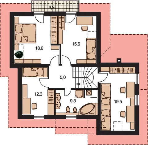 Montažna kuća Premium 221, 221 m², Monthaus (Montažne kuće Jevtić)